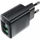 Зарядний пристрій 2xUSB 12W (2xUSB-A) A86 Black Acefast (6974316283270)
