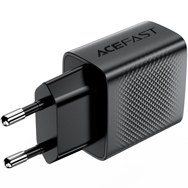 Зарядний пристрій 2xUSB 12W (2xUSB-A) A86 Black Acefast (6974316283270)