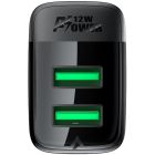 Зарядний пристрій 2xUSB 12W (2xUSB-A) A86 Black Acefast (6974316283270)