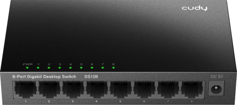 Комутатор Cudy , 8 портовий Gigabit Metal Desktop Switch (GS108)