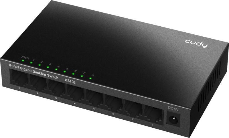 Комутатор Cudy , 8 портовий Gigabit Metal Desktop Switch (GS108)