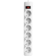 Power filtr 1.8м Defender DFS151, 6 розеток, білий (994890)