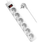 Power filtr 1.8м Defender DFS151, 6 розеток, білий (994890)