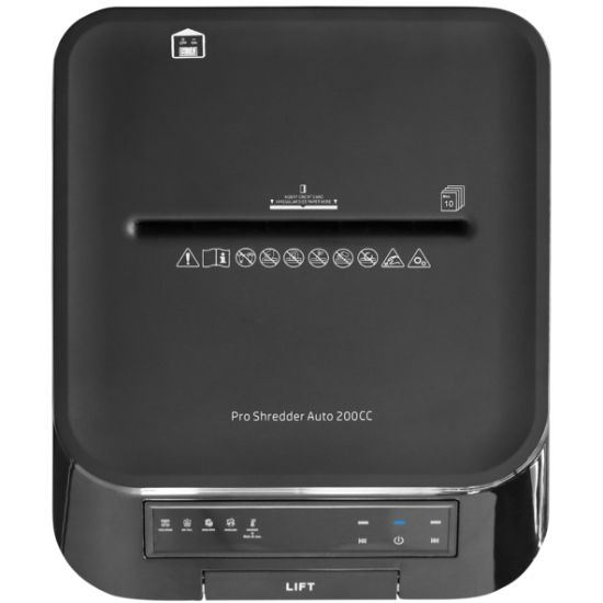 Знищувач документів HP Pro Shred Auto 200CC, CrossCut Paper Shredder, A4, 80g х 10 л.,4*20, 32л.,P-4 (2820)