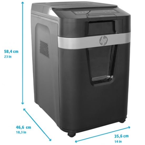 Знищувач документів HP Pro Shred Auto 200CC, CrossCut Paper Shredder, A4, 80g х 10 л.,4*20, 32л.,P-4 (2820)