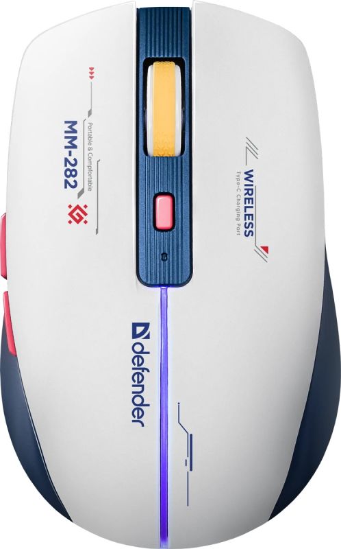 Мишка Defender Dila MM-282, бездротова,5 кн. 1800 dpi, 500 мАh чорна (52282)