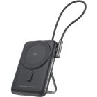УМБ Choetech Magnetic Wireless 10000mAh 20W PD USB-C In/Out,Qi-15W,build-in cabel  Black (B735-CCBK)