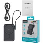 УМБ Choetech Magnetic Wireless 10000mAh 20W PD USB-C In/Out,Qi-15W,build-in cabel  Black (B735-CCBK)