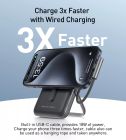 УМБ Choetech Magnetic Wireless 10000mAh 20W PD USB-C In/Out,Qi-15W,build-in cabel  Black (B735-CCBK)