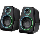 Акустична система 2.0 Defender Solar 10, 10Вт, Bluetooth, RGB підсвітка, USB, чорна (65940)