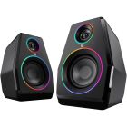 Акустична система 2.0 Defender Solar 10, 10Вт, Bluetooth, RGB підсвітка, USB, чорна (65940)