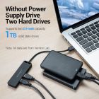 Хаб USB 2.0 -> 4xUSB 2.0, 0.15м, Black Vention (CHMBB)