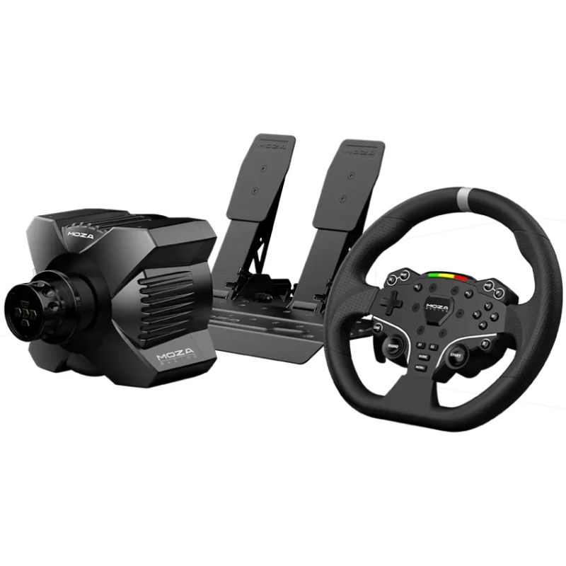 Кермо і педалі MOZA R3 Racing Bundle for PC, 22кн., подв. педалі SR-P Lite, кермо ES Lite (RS074_Moza)