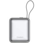 УМБ Choetech 10000mAh 35W PD3.0 USB-C In/Out, LED Display, with buid-in type-C cabel сіра (B832-GY)