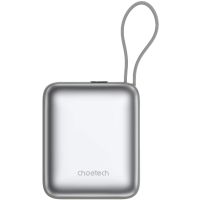 УМБ Choetech 10000mAh 35W PD3.0 USB-C In/Out, LED Display, with buid-in type-C cabel сіра (B832-GY)