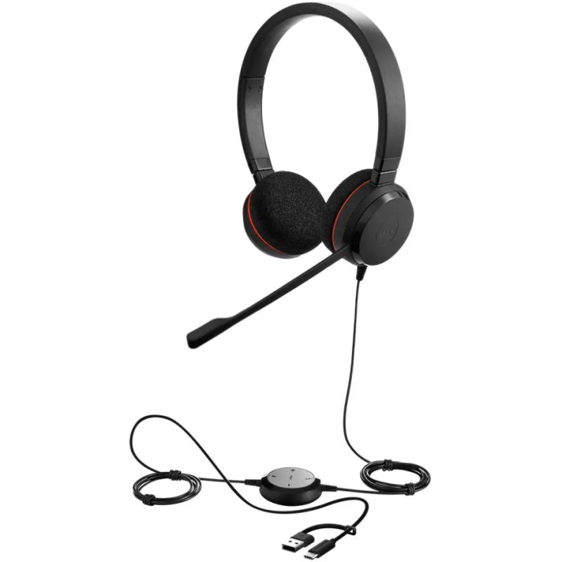 Гарнітура Jabra EVOLVE 20 MS Stereo + USB C/A adapter (4999-823-169)