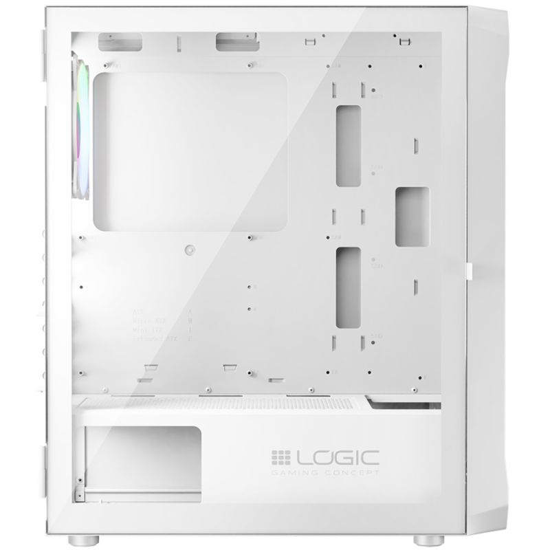 Корпус LogicConcept PORTOS MESH+GLASS ARGB fans 4x120mm WHITE без БЖ ATX (AT-PORTOS-20-0000000-0002)