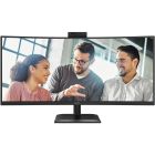 TFT 34" AOC CU34E4CW, WQHD, VA, 120Гц, вигн., 2xHDMI, DP, USB-C, RJ-45, USB-hub,cam,HAS, кол.,чорний (CU34E4CW)