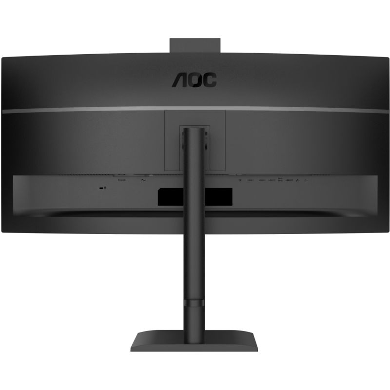 TFT 34" AOC CU34E4CW, WQHD, VA, 120Гц, вигн., 2xHDMI, DP, USB-C, RJ-45, USB-hub,cam,HAS, кол.,чорний (CU34E4CW)