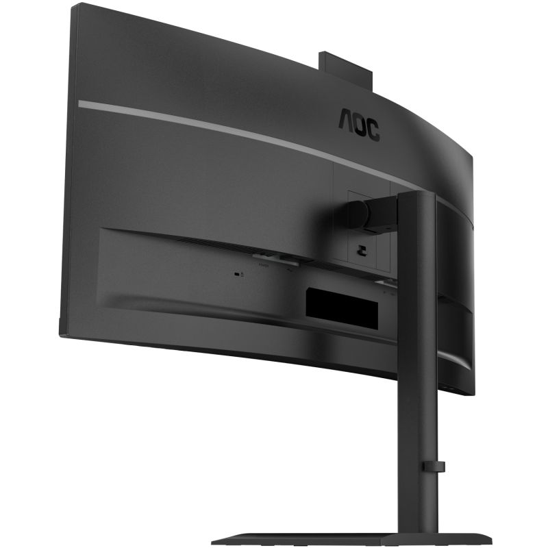 TFT 34" AOC CU34E4CW, WQHD, VA, 120Гц, вигн., 2xHDMI, DP, USB-C, RJ-45, USB-hub,cam,HAS, кол.,чорний (CU34E4CW)