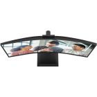 TFT 34" AOC CU34E4CW, WQHD, VA, 120Гц, вигн., 2xHDMI, DP, USB-C, RJ-45, USB-hub,cam,HAS, кол.,чорний (CU34E4CW)