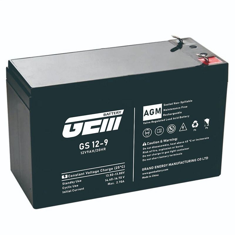 Акумуляторна батарея GEM Battery 12V-9.0Ah, AGM, F1/F2, (GS 12-9) (GS 12-9)