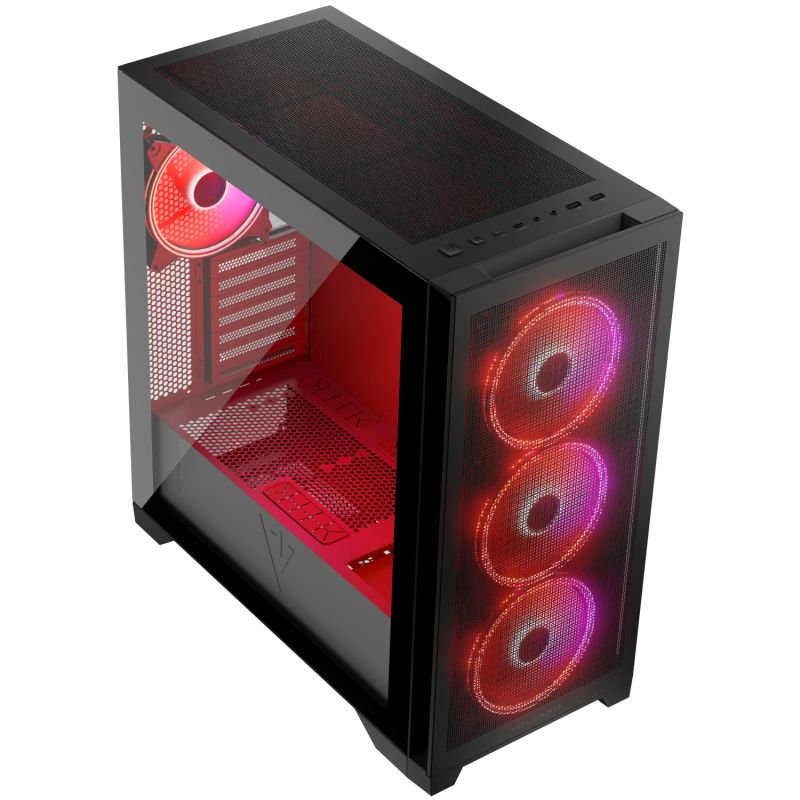 Корпус Modecom VOLCANO EXPANSE S ARGB 4x140mm fans MIDI USB 3.0x2+TYPE-C BLACK без БЖ ATX (AT-EXPANSE-SG-10-000000)