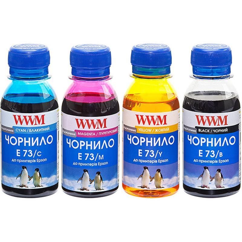 Комплект чорнил WWM для EPSON Stylus CX3700/T26/TX106/TX206/TX419 B/C/M/Y (E73SET) 4*100г (E73SET-2)