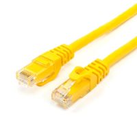 Патч-корд UTP Atcom RJ45, Cat.6, медь, 1 м, желтый (13443)