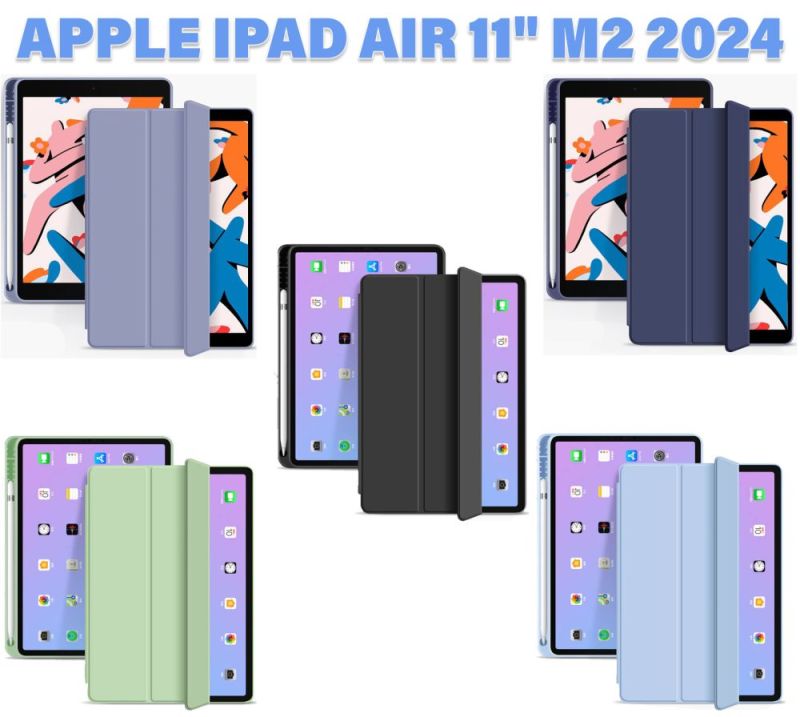 Чохол BeCover Tri Fold Soft TPU з кріпленням Apple Pencil для Apple iPad Air 11" M2 2024 Purple (711404)