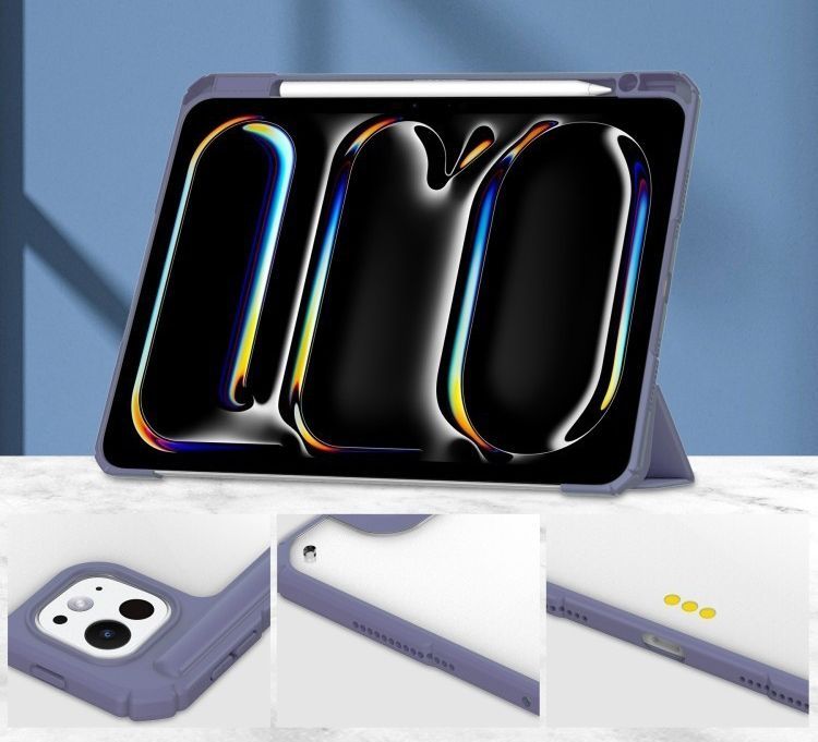 Чeхол-книжка BeCover Soft Edge TPU с креплением Apple Pencil для Apple iPad Pro 11" M4 2024 Purple (711716)