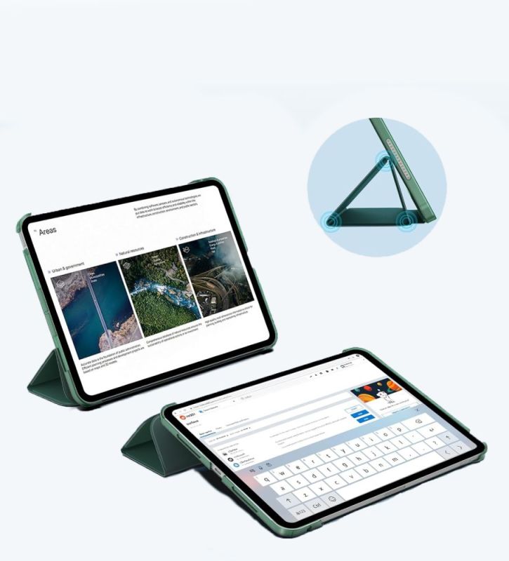 Чохол-книжка BeCover Tri Fold Hard для Apple iPad Pro 11" M4 2024 Dark Green (711727)