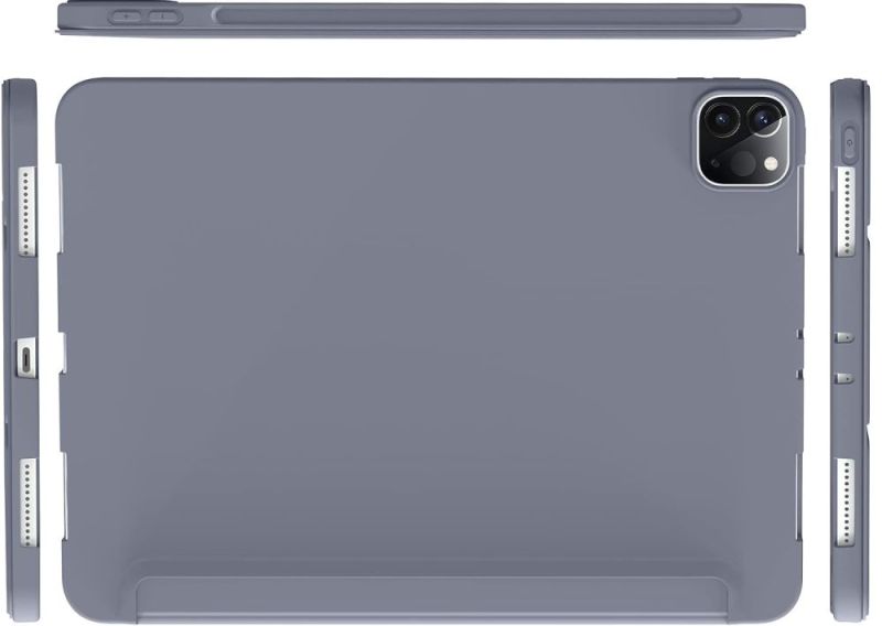 Чeхол-книжка BeCover Tri Fold Soft TPU Silicone для Apple iPad Pro 12.9 2020/2021/2022 Purple (711739)