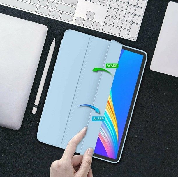 Чохол-книжка BeCover Tri Fold Soft TPU Silicone для Apple iPad Pro Pro 13" M4 2024 Light Blue (711753)