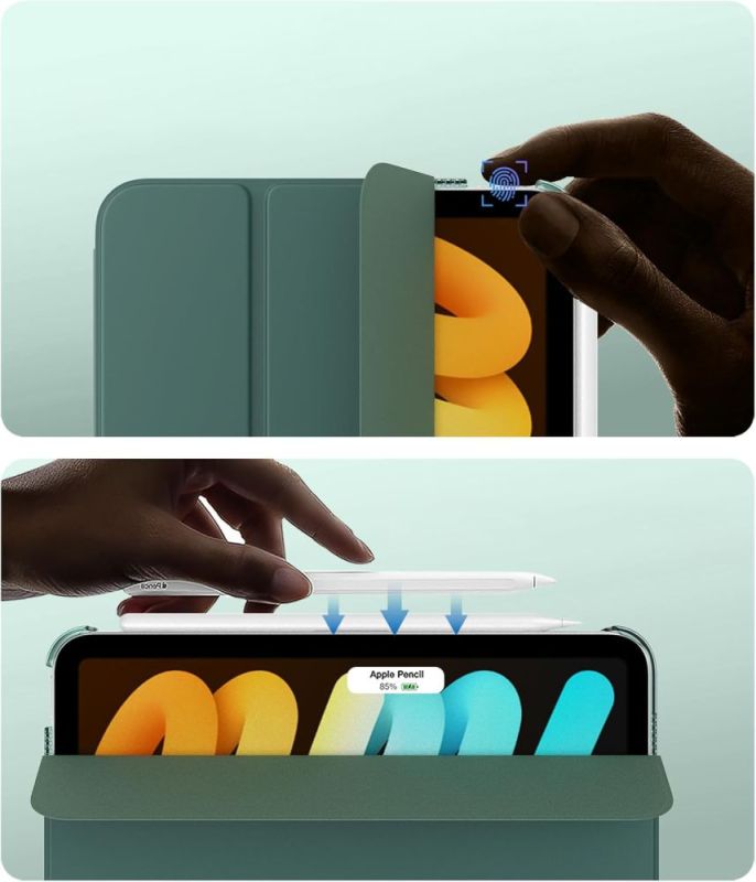 Чохол-книжка BeCover Tri Fold Hard для Apple iPad Mini 7 2024 8.3" Dark Green (712451)