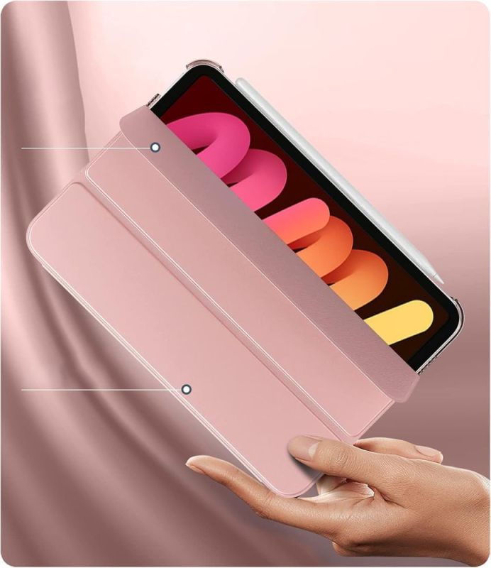 Чeхол-книжка BeCover Tri Fold Hard для Apple iPad Mini 7 2024 8.3" Rose Gold (712456)