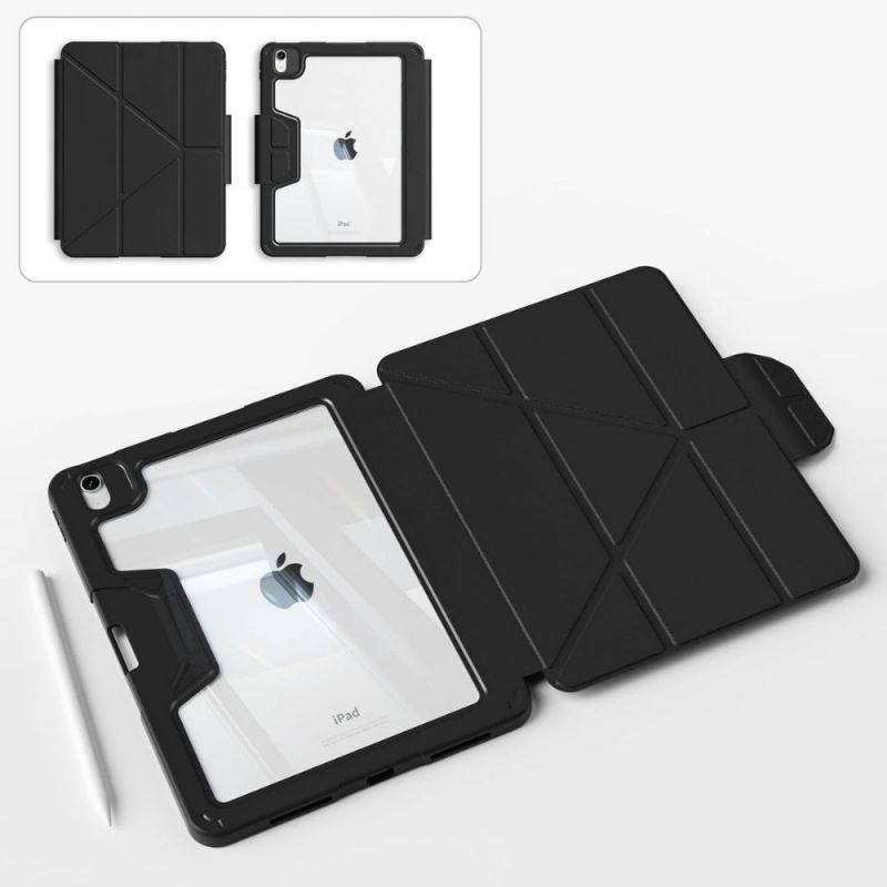 Чохол-книжка BeCover Rugged Origami Transparent з кріпленням Apple Pencil для Apple iPad Air 11" M2/M3 (2024/2025) Black (714968)