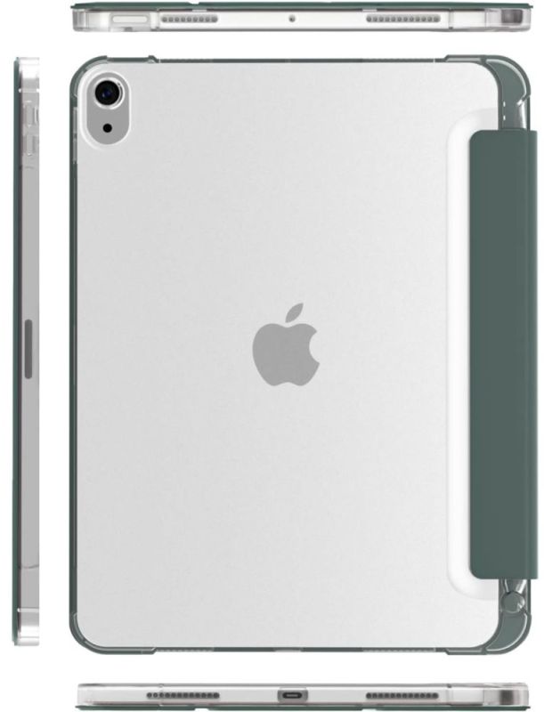 Чeхол-книжка BeCover Soft Edge с креплением Apple Pencil для Apple iPad Air 11" M4 2026 Dark Green (715262)