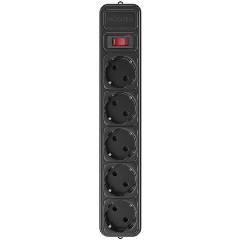 Фильтр живлення Maxxter 5 розеток 4.5м чорний (SPM5-G-15B)