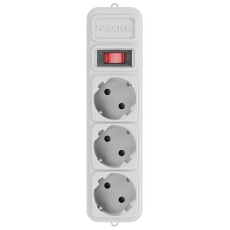 Фільтр живлення Maxxter 3 розетки, 3м, білий (SPM3-G-10G)