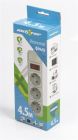Фильтр питания Maxxter 3 розетки, 4.5м, белый (SPM3-G-15G)