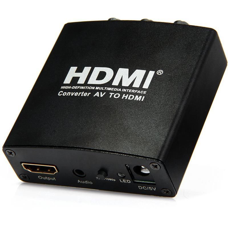 Конвертер PowerPlant HDCAV01 AV (3xRCA) - HDMI, черный (CA911479)