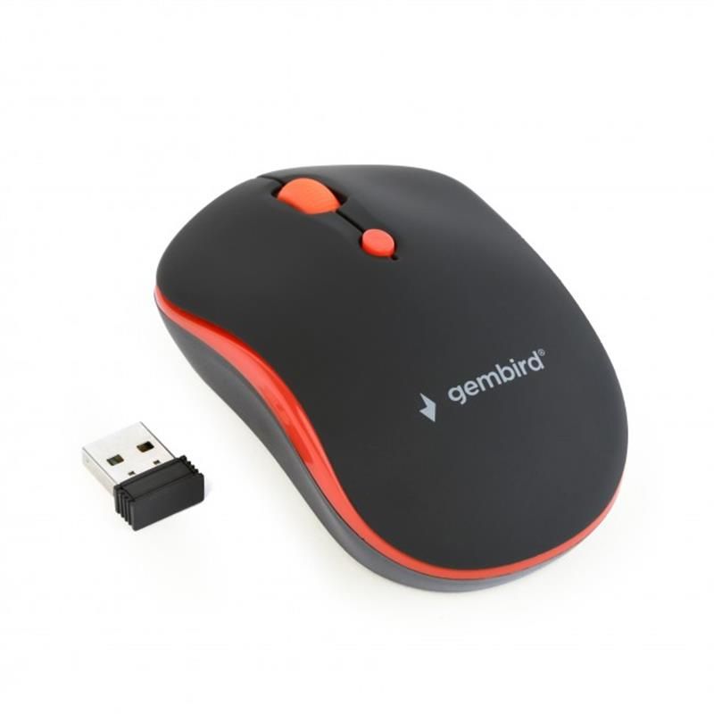 Мышь беспроводная Gembird Black/Red (MUSW-4B-03-R)