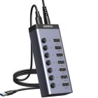 Хаб USB 3.0 -> USB to 7xUSB 3.0 з додатковим живленням Type-C  12V 2A CM481 Ugreen (90307)