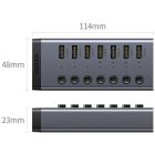 Хаб USB 3.0 -> USB to 7xUSB 3.0 з додатковим живленням Type-C  12V 2A CM481 Ugreen (90307)
