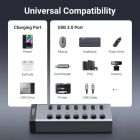Хаб USB 3.0 -> USB to 7xUSB 3.0 з додатковим живленням Type-C  12V 2A CM481 Ugreen (90307)