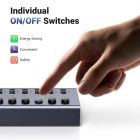 Хаб USB 3.0 -> USB to 7xUSB 3.0 з додатковим живленням Type-C  12V 2A CM481 Ugreen (90307)