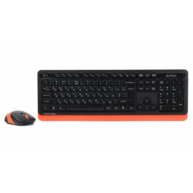 Комплект (клавиатура, мышь) беспроводной A4Tech Fstyler FG1010 Orange USB (FG1010 (Orange))
