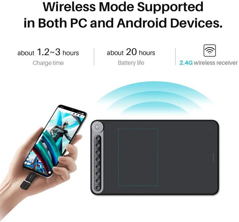 Графічний планшет Huion Inspiroy Dial + рукавичка (Q620M)