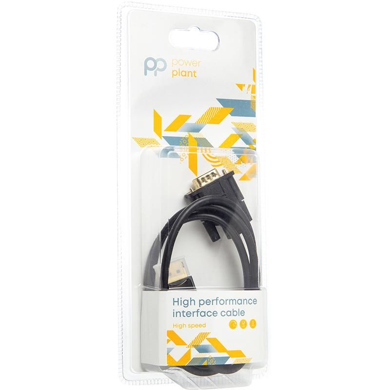 Кабель PowerPlant DisplayPort - VGA (M/M), 1 м (CA911882)